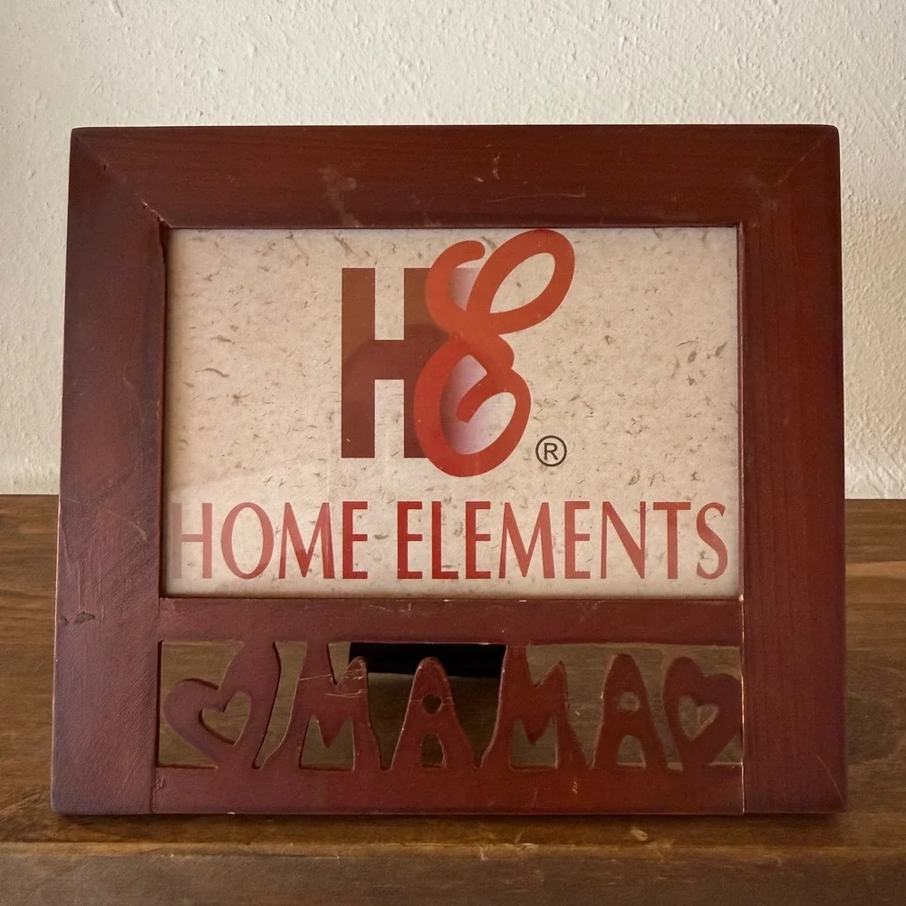 3pc Home Elements Mama Abuela Abuelo Wooden Picture Frames Family Photo Set
